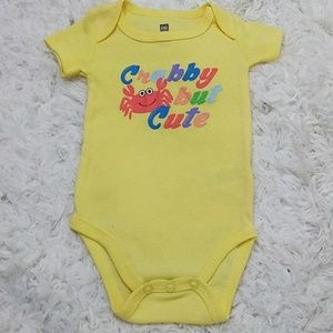 😻 4/$25 "Crabby But Cute" Unisex Onesie 3-6 Mos.